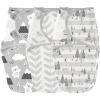 imageYoofoss Baby Swaddles for Newborns 100 Organic Cotton Adjustable Swaddle Sleep Sack 03 Months Newborn Swaddle Sack Breathable SoftSmallGrey Forest