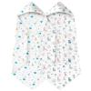 imageYoofoss Hooded Baby Towels for Newborn 2 Pack 100 Muslin Organic Cotton Baby Bath Towel with Hood for Babies Infant Toddler and Kids Large 32x32Inch Soft and Absorbent Newborn EssentialAlpaca and Elephant