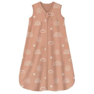 imageYoofoss Baby Wearable Blanket TOG 25 Winter Sleep Sack 1824 Months 100 Organic Cotton Toddler Sleeping Sack with 2Way Zipper Warm Quilted Sleep Sack05 Togbrown Rainbow