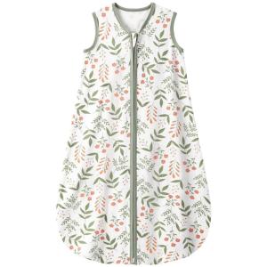 imageYoofoss Baby Wearable Blanket TOG 25 Winter Sleep Sack 1824 Months 100 Organic Cotton Toddler Sleeping Sack with 2Way Zipper Warm Quilted Sleep Sack05 Togflowerpack of 1