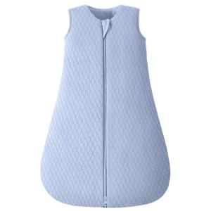 imageYoofoss Baby Wearable Blanket TOG 25 Winter Sleep Sack 1824 Months 100 Organic Cotton Toddler Sleeping Sack with 2Way Zipper Warm Quilted Sleep SackBlue