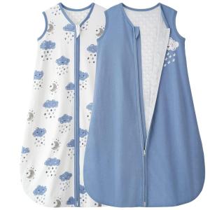 imageYoofoss Fleece Baby Sleep Sack 1218 Months with Plush Dots TOG 15 Baby Wearable Blanket with 2Way Zipper Organic Cotton Toddler Sleep Sack Fleece15 Tog  Cloud