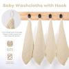 imageYoofoss Muslin Baby Washcloths 100 Organic Cotton Face Towels 6 Pack Wash Cloths for Baby 12x12in Soft and Absorbent Baby Wipes Gradient PinkApricot
