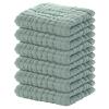 imageYoofoss Muslin Baby Washcloths 100 Organic Cotton Face Towels 6 Pack Wash Cloths for Baby 12x12in Soft and Absorbent Baby Wipes Gradient PinkDark Green