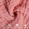 imageYoofoss Muslin Baby Washcloths 100 Organic Cotton Face Towels 6 Pack Wash Cloths for Baby 12x12in Soft and Absorbent Baby Wipes Gradient PinkGradient Pink
