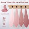 imageYoofoss Muslin Baby Washcloths 100 Organic Cotton Face Towels 6 Pack Wash Cloths for Baby 12x12in Soft and Absorbent Baby Wipes Gradient PinkGradient Pink