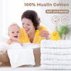 imageYoofoss Muslin Baby Washcloths 100 Organic Cotton Face Towels 6 Pack Wash Cloths for Baby 12x12in Soft and Absorbent Baby Wipes Gradient PinkWhite