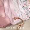 imageYoofoss Organic Muslin Swaddle Blankets Baby Blankets 47 x 47 Inches Receiving Blanket for Baby Boys and Girls Baby Essentials for Newborns Soft BreathablePink Flower