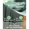 imageYoofoss Organic Muslin Swaddle Blankets Baby Blankets 47 x 47 Inches Receiving Blanket for Baby Boys and Girls Baby Essentials for Newborns Soft BreathableGreen  Leaves