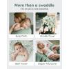 imageYoofoss Organic Muslin Swaddle Blankets Baby Blankets 47 x 47 Inches Receiving Blanket for Baby Boys and Girls Baby Essentials for Newborns Soft BreathableGreen  Leaves