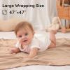 imageYoofoss Organic Muslin Swaddle Blankets Baby Blankets 47 x 47 Inches Receiving Blanket for Baby Boys and Girls Baby Essentials for Newborns Soft BreathableBrown Animals