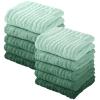 imageYoofoss Muslin Baby Washcloths 100 Organic Cotton Face Towels 6 Pack Wash Cloths for Baby 12x12in Soft and Absorbent Baby Wipes Gradient PinkGradient Green