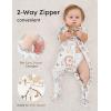 imageYoofoss Baby Pajamas 100 Cotton Baby Sleepers for Newborn 03 36 69 Months Boys Girl Clothes 3pcs Footed PJsBrown Animal