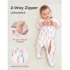 imageYoofoss Baby Pajamas 100 Cotton Baby Sleepers for Newborn 03 36 69 Months Boys Girl Clothes 3pcs Footed PJsPink Flower