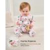 imageYoofoss Baby Pajamas 100 Cotton Baby Sleepers for Newborn 03 36 69 Months Boys Girl Clothes 3pcs Footed PJsPink Flower
