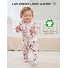 imageYoofoss Baby Pajamas 100 Cotton Baby Sleepers for Newborn 03 36 69 Months Boys Girl Clothes 3pcs Footed PJsPink Flower