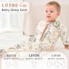imageYoofoss Baby Sleep Sack 1824 Months 10 Tog Long Sleeve Sleep Sack Organic Cotton Wearable Blanket for Toddlers 2Way Zipper Quilted Sleeping SacksXLargeBrown Giraffe