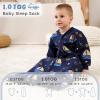 imageYoofoss Baby Sleep Sack 1824 Months 10 Tog Long Sleeve Sleep Sack Organic Cotton Wearable Blanket for Toddlers 2Way Zipper Quilted Sleeping SacksXLargeDark Blue Sailor
