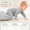 imageYoofoss Baby Sleep Sack 1824 Months 10 Tog Long Sleeve Sleep Sack Organic Cotton Wearable Blanket for Toddlers 2Way Zipper Quilted Sleeping SacksXLargeGrey