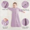 imageYoofoss Baby Sleep Sack 1824 Months 10 Tog Long Sleeve Sleep Sack Organic Cotton Wearable Blanket for Toddlers 2Way Zipper Quilted Sleeping SacksXLargePurple