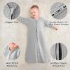 imageYoofoss Baby Sleep Sack 1824 Months 10 Tog Long Sleeve Sleep Sack Organic Cotton Wearable Blanket for Toddlers 2Way Zipper Quilted Sleeping SacksXLargeGrey