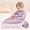 imageYoofoss Baby Sleep Sack 1824 Months 10 Tog Long Sleeve Sleep Sack Organic Cotton Wearable Blanket for Toddlers 2Way Zipper Quilted Sleeping SacksXLargePurple