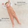 imageYoofoss Toddler Sleep Sack With Feet 1224 Months 100 Organic Cotton Baby Sleep Sack with Legs Toddler Wearable Blanket with 2Way ZipperBrown Animals