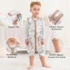 imageYoofoss Toddler Sleep Sack With Feet 1224 Months 100 Organic Cotton Baby Sleep Sack with Legs Toddler Wearable Blanket with 2Way ZipperBrown Animals