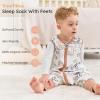 imageYoofoss Toddler Sleep Sack With Feet 1224 Months 100 Organic Cotton Baby Sleep Sack with Legs Toddler Wearable Blanket with 2Way ZipperBrown Animals