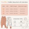 imageYoofoss Toddler Sleep Sack With Feet 1224 Months 100 Organic Cotton Baby Sleep Sack with Legs Toddler Wearable Blanket with 2Way ZipperBrown Animals
