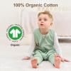 imageYoofoss Toddler Sleep Sack With Feet 1224 Months 100 Organic Cotton Baby Sleep Sack with Legs Toddler Wearable Blanket with 2Way ZipperGreen Giraffe