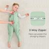 imageYoofoss Toddler Sleep Sack With Feet 1224 Months 100 Organic Cotton Baby Sleep Sack with Legs Toddler Wearable Blanket with 2Way ZipperGreen Giraffe