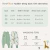 imageYoofoss Toddler Sleep Sack With Feet 1224 Months 100 Organic Cotton Baby Sleep Sack with Legs Toddler Wearable Blanket with 2Way ZipperGreen Giraffe