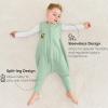 imageYoofoss Toddler Sleep Sack With Feet 1224 Months 100 Organic Cotton Baby Sleep Sack with Legs Toddler Wearable Blanket with 2Way ZipperGreen Giraffe