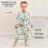 imageYoofoss Toddler Sleep Sack With Feet 1224 Months 100 Organic Cotton Baby Sleep Sack with Legs Toddler Wearable Blanket with 2Way ZipperGreen Giraffe