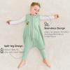 imageYoofoss Toddler Sleep Sack With Feet 1224 Months 100 Organic Cotton Baby Sleep Sack with Legs Toddler Wearable Blanket with 2Way ZipperGreen Giraffe