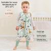 imageYoofoss Toddler Sleep Sack With Feet 1224 Months 100 Organic Cotton Baby Sleep Sack with Legs Toddler Wearable Blanket with 2Way ZipperGreen Giraffe