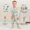imageYoofoss Toddler Sleep Sack With Feet 1224 Months 100 Organic Cotton Baby Sleep Sack with Legs Toddler Wearable Blanket with 2Way ZipperGreen Giraffe