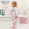 imageYoofoss Toddler Sleep Sack With Feet 1224 Months 100 Organic Cotton Baby Sleep Sack with Legs Toddler Wearable Blanket with 2Way ZipperPink Flowers