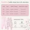 imageYoofoss Toddler Sleep Sack With Feet 1224 Months 100 Organic Cotton Baby Sleep Sack with Legs Toddler Wearable Blanket with 2Way ZipperPink Flowers