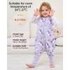 imageYoofoss Toddler Sleep Sack With Feet 1224 Months 100 Organic Cotton Baby Sleep Sack with Legs Toddler Wearable Blanket with 2Way ZipperPurple Unicorn Pink Butterfly