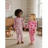 imageYoofoss Toddler Pajamas 100 Organic Cotton 4 Piece Long Sleeve Winter Pajama Set Kids Pajamas Boys Girls Snug Fit Pjs SetPink Leopard