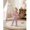 imageYoofoss Toddler Pajamas 100 Organic Cotton 4 Piece Long Sleeve Winter Pajama Set Kids Pajamas Boys Girls Snug Fit Pjs SetPink Leopard