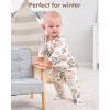 imageYoofoss Baby Pajamas Organic Cotton Newborn Sleepers for 03 Months Boys Girls Clothes Footed PJs Footies Pajamas Soft WarmBrown Giraffe