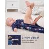 imageYoofoss Baby Pajamas Organic Cotton Newborn Sleepers for 03 Months Boys Girls Clothes Footed PJs Footies Pajamas Soft WarmDark Blue Sailor