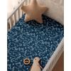 imageYoofoss Pack and Play Sheets Girl 2 Pack 38x26 Mini Crib Sheets Fitted for Baby Compatible with Graco Pack n Play MattressUltra Soft Breathable Microfiber Pink FloralDark Blue Dinosaurs