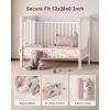 imageYoofoss Pack and Play Sheets Girl 2 Pack 38x26 Mini Crib Sheets Fitted for Baby Compatible with Graco Pack n Play MattressUltra Soft Breathable Microfiber Pink FloralPink Floral