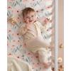 imageYoofoss Pack and Play Sheets Girl 2 Pack 38x26 Mini Crib Sheets Fitted for Baby Compatible with Graco Pack n Play MattressUltra Soft Breathable Microfiber Pink FloralPink Floral