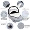 imageYoofoss Baby Car Seat Cover Winter Carseat Canopies Cover to Protect Baby from Cold Wind Super Warm Plush Fleece Baby Carrier Cover for Infant Boys Girls BlackGrey