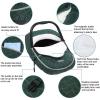 imageYoofoss Baby Car Seat Cover Winter Carseat Canopies Cover to Protect Baby from Cold Wind Super Warm Plush Fleece Baby Carrier Cover for Infant Boys Girls BlackDark Green